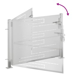 Portail de jardin 100x75 cm acier inoxydable 