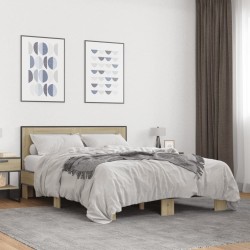 Cadre de lit sans matelas chêne sonoma 120x190 cm 