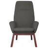 Chaise de relaxation avec repose-pied Gris foncé Tissu 