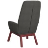 Chaise de relaxation avec repose-pied Gris foncé Tissu 