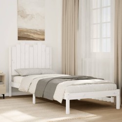 Cadre de lit extra long sans matelas 100x220 cm bois massif 