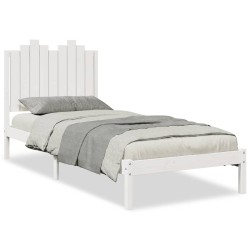 Cadre de lit extra long sans matelas 100x220 cm bois massif 