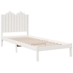 Cadre de lit extra long sans matelas 100x220 cm bois massif 