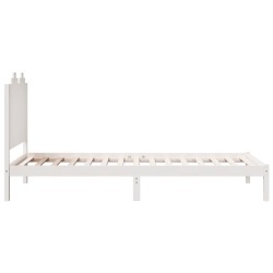 Cadre de lit extra long sans matelas 100x220 cm bois massif 