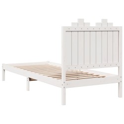Cadre de lit extra long sans matelas 100x220 cm bois massif 