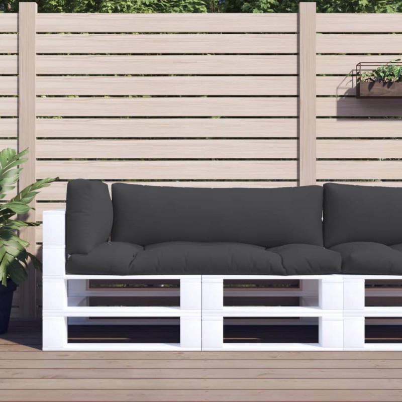 Coussins de palette lot de 3 noir tissu 