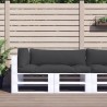 Coussins de palette lot de 3 noir tissu 