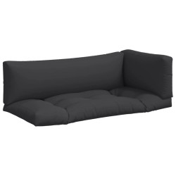 Coussins de palette lot de 3 noir tissu 