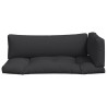 Coussins de palette lot de 3 noir tissu 