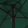 Parasol d'extérieur et mât en aluminium 460x270 cm vert 