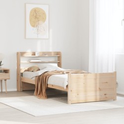 Cadre de lit avec tête de lit sans matelas 90x190 cm 