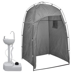 Support de lavage des mains de camping portable avec tente 20 L 