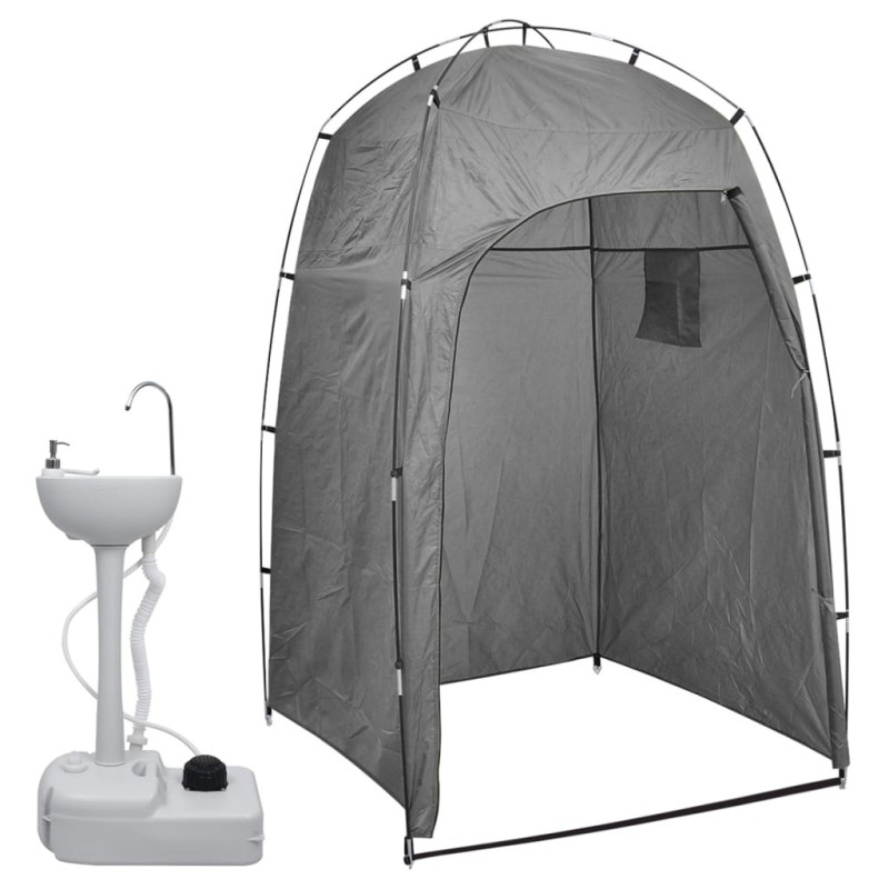 Support de lavage des mains de camping portable avec tente 20 L 