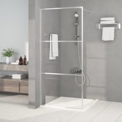 Paroi de douche Argenté 90x195 cm Verre ESG transparent 