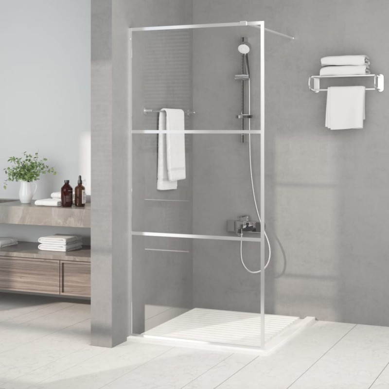 Paroi de douche Argenté 90x195 cm Verre ESG transparent 