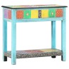 Table console peinte à la main 80x35x75 cm Bois de manguier 