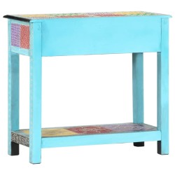 Table console peinte à la main 80x35x75 cm Bois de manguier 