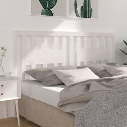 Tête de lit Blanc 186x4x100 cm Bois massif de pin 