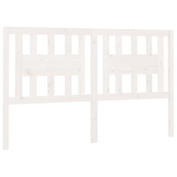 Tête de lit Blanc 186x4x100 cm Bois massif de pin 