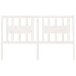 Tête de lit Blanc 186x4x100 cm Bois massif de pin 