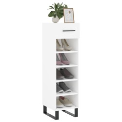 Armoire à chaussures blanc 30x35x105 cm bois d'ingénierie 