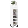 Armoire à chaussures blanc 30x35x105 cm bois d'ingénierie 