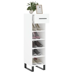 Armoire à chaussures blanc 30x35x105 cm bois d'ingénierie 