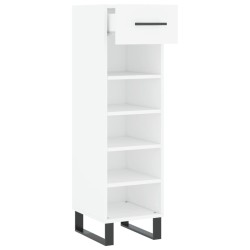 Armoire à chaussures blanc 30x35x105 cm bois d'ingénierie 