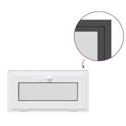 Fenêtre sous-sol RISOR 80x40 cm inclinable 2vitrages anthracite 