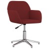 Chaises pivotantes à manger lot de 2 Rouge bordeaux Tissu 