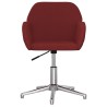 Chaises pivotantes à manger lot de 2 Rouge bordeaux Tissu 