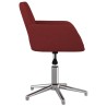 Chaises pivotantes à manger lot de 2 Rouge bordeaux Tissu 