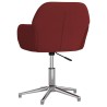 Chaises pivotantes à manger lot de 2 Rouge bordeaux Tissu 