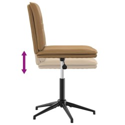 Chaise à manger Marron Velours 