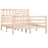 Cadre de lit sans matelas 135x190 cm bois massif 