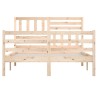 Cadre de lit sans matelas 135x190 cm bois massif 