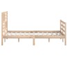 Cadre de lit sans matelas 135x190 cm bois massif 