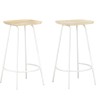 Tabourets de bar lot de 2 bois de manguier massif 