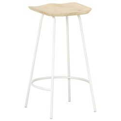 Tabourets de bar lot de 2 bois de manguier massif 