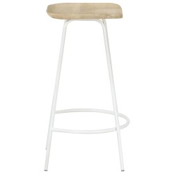 Tabourets de bar lot de 2 bois de manguier massif 