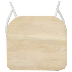 Tabourets de bar lot de 2 bois de manguier massif 
