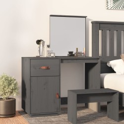 Coiffeuse Gris 95x50x134 cm Bois de pin massif 