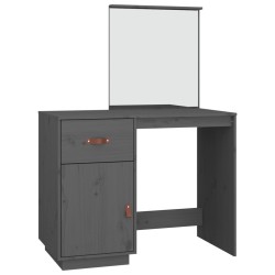 Coiffeuse Gris 95x50x134 cm Bois de pin massif 