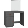 Coiffeuse Gris 95x50x134 cm Bois de pin massif 