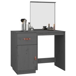 Coiffeuse Gris 95x50x134 cm Bois de pin massif 