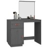 Coiffeuse Gris 95x50x134 cm Bois de pin massif 