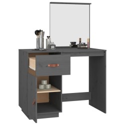 Coiffeuse Gris 95x50x134 cm Bois de pin massif 