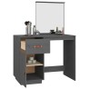 Coiffeuse Gris 95x50x134 cm Bois de pin massif 
