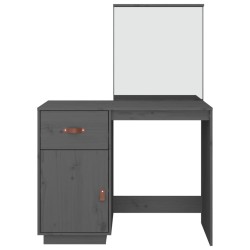 Coiffeuse Gris 95x50x134 cm Bois de pin massif 
