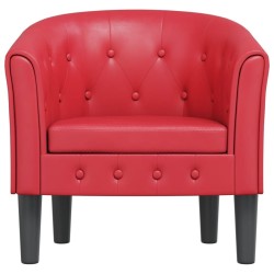 Chaise cabriolet rouge similicuir 